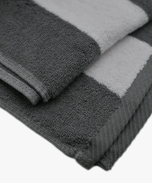 Yarn Dyed Stripe Bath Sheet - GRY