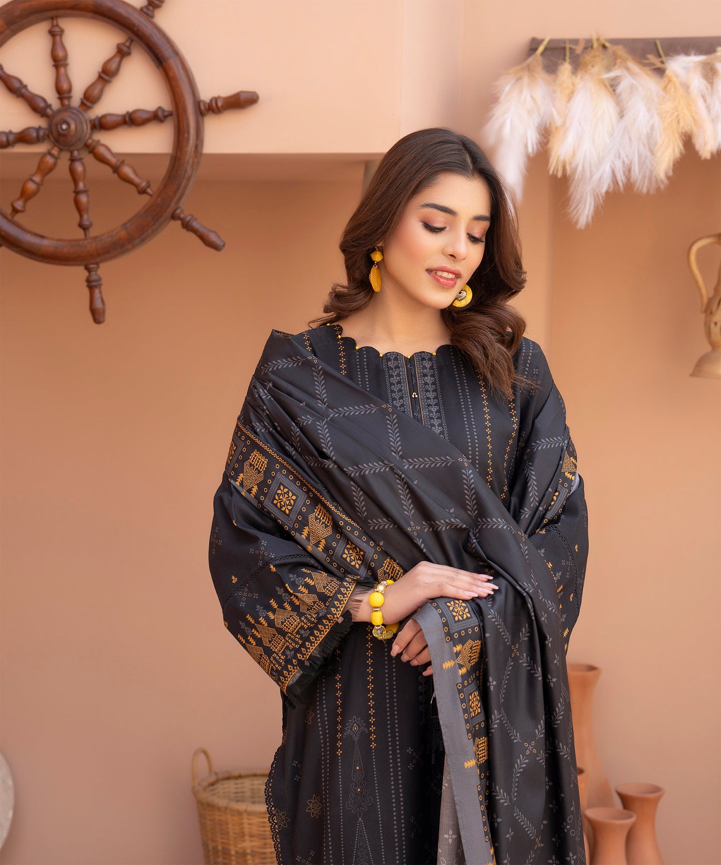 3PC Anarkali Digital Linen 131