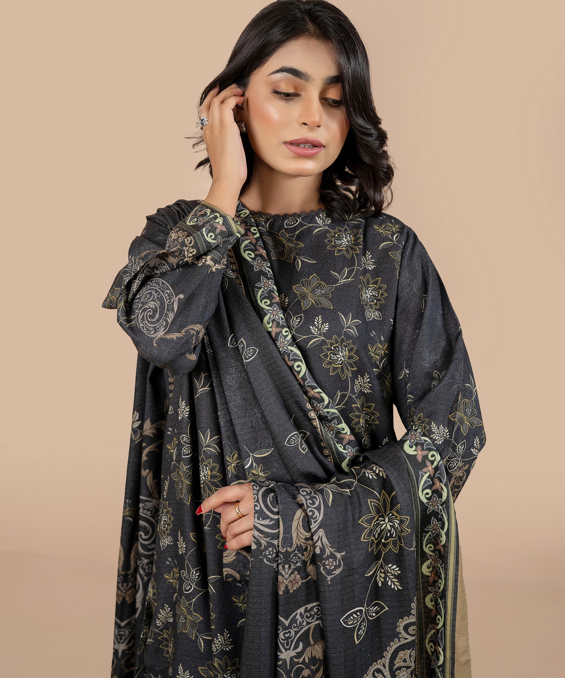 3PC Linen Karandi - 40