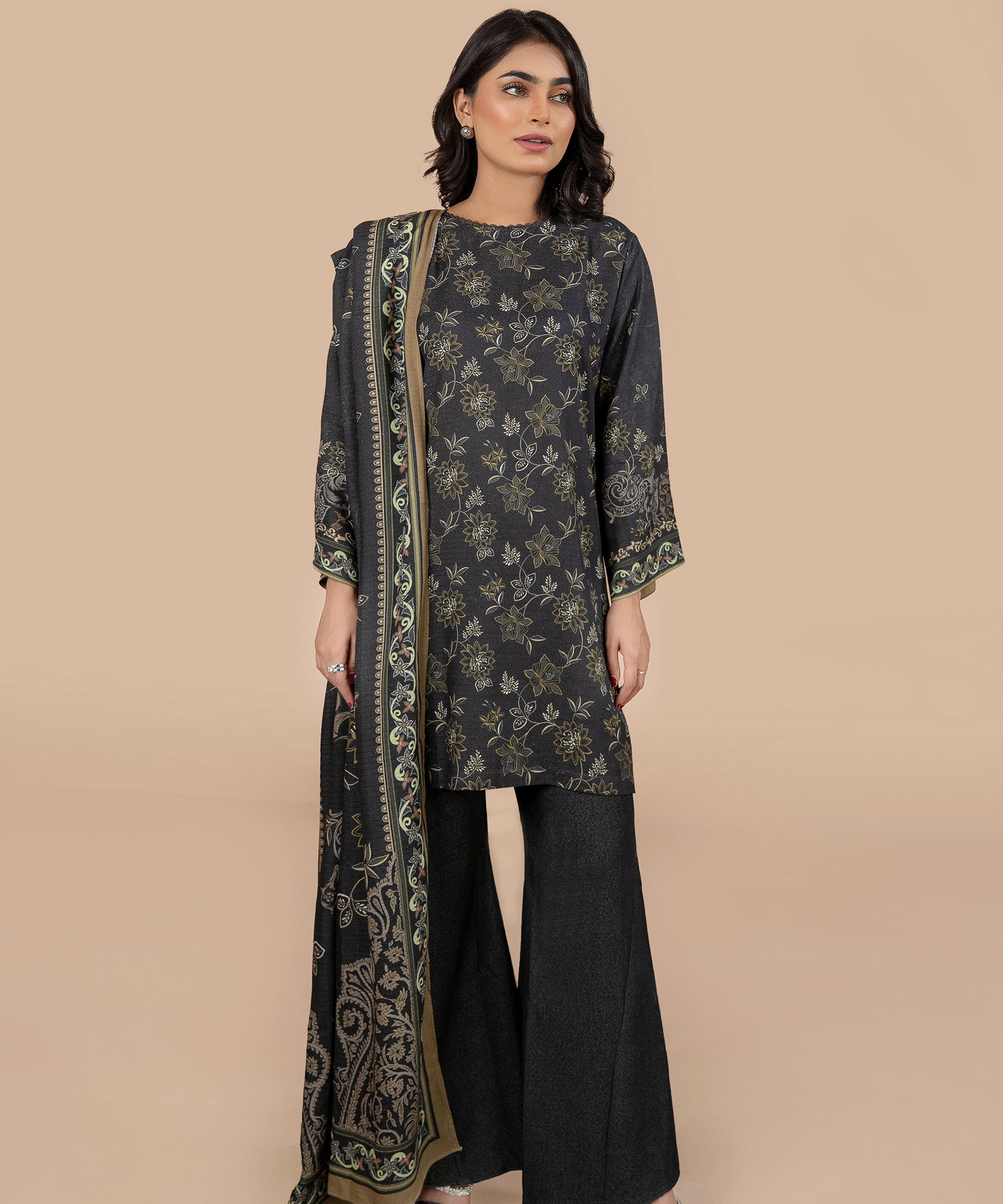 3PC Linen Karandi - 40