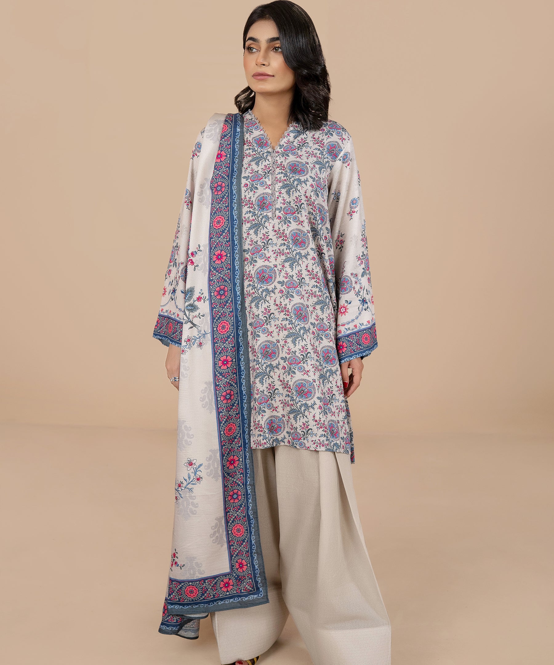 3PC Linen Karandi - 41