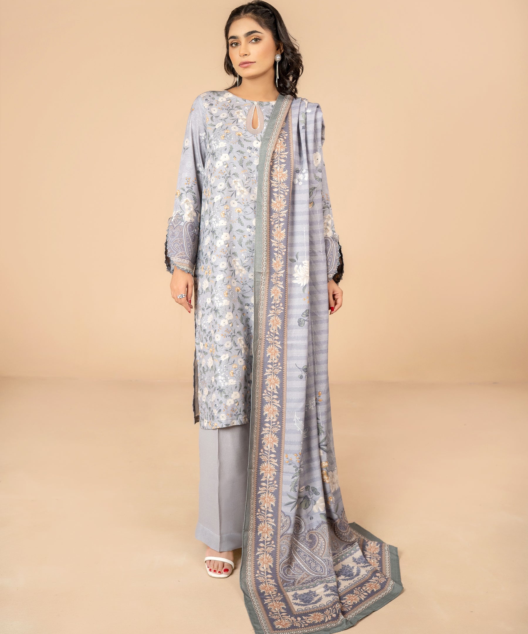 3PC Linen Karandi - 42