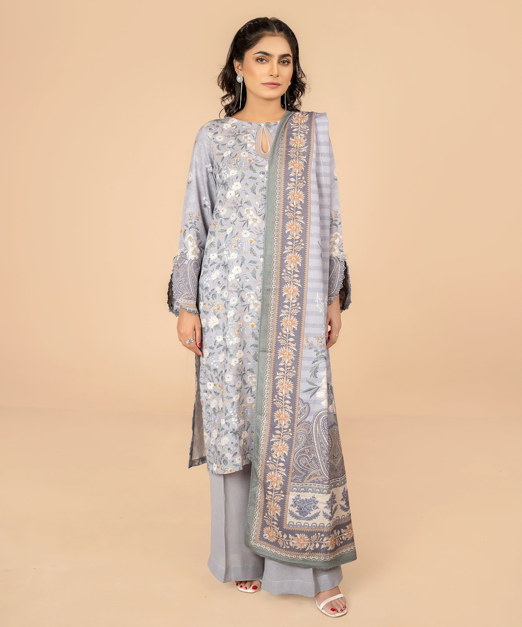 3PC Linen Karandi - 42