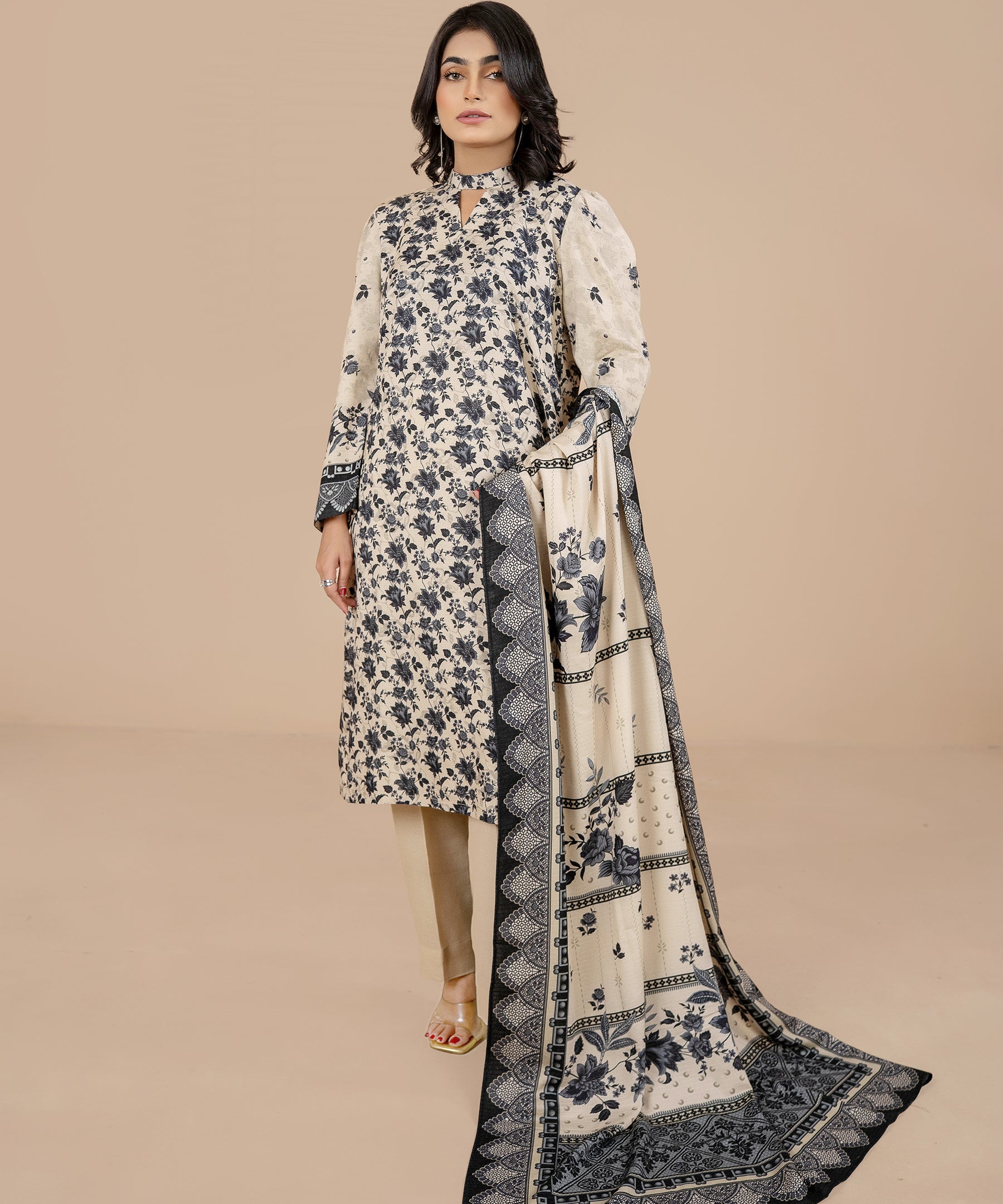 3PC Linen Karandi - 43