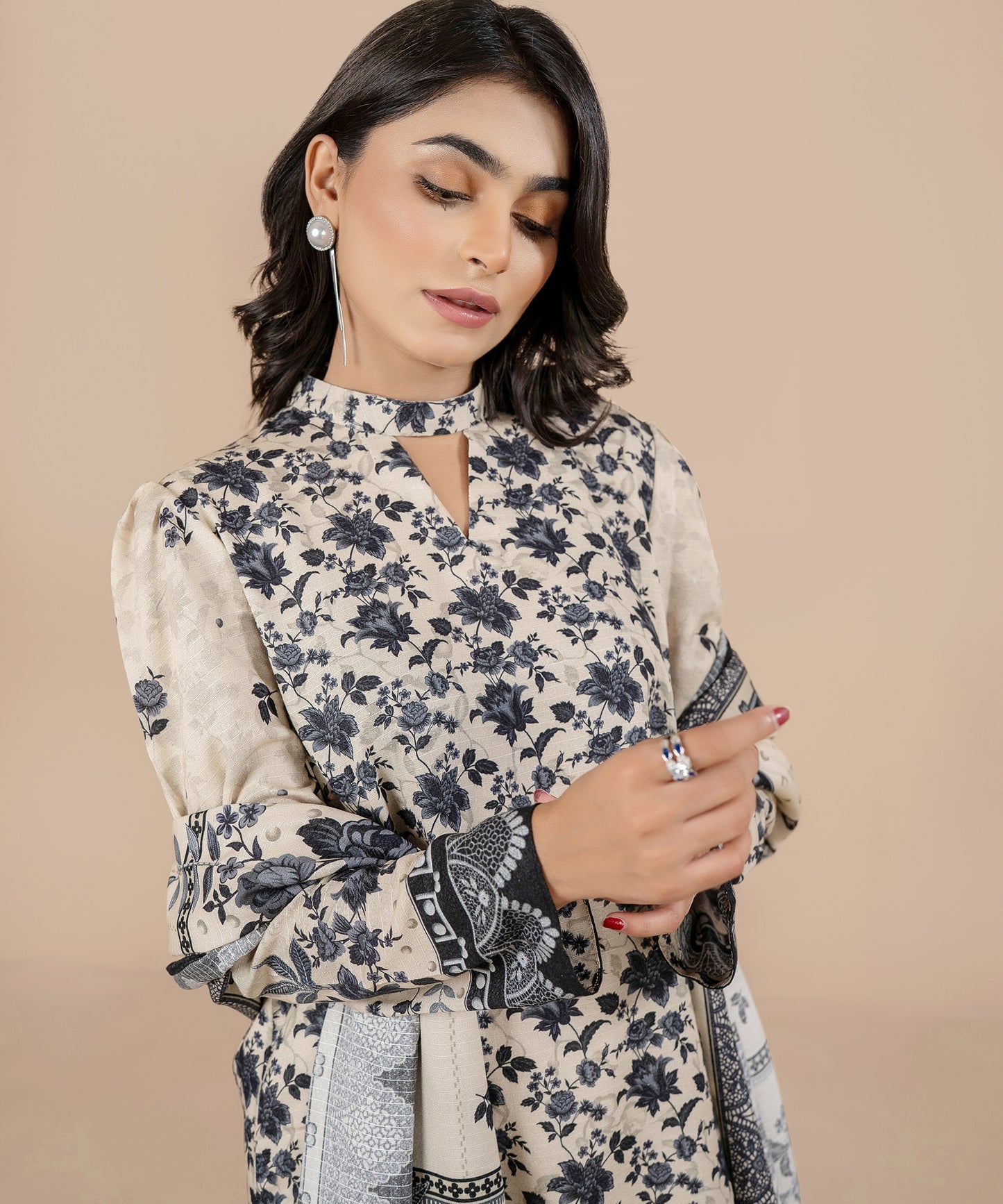 3PC Linen Karandi - 43