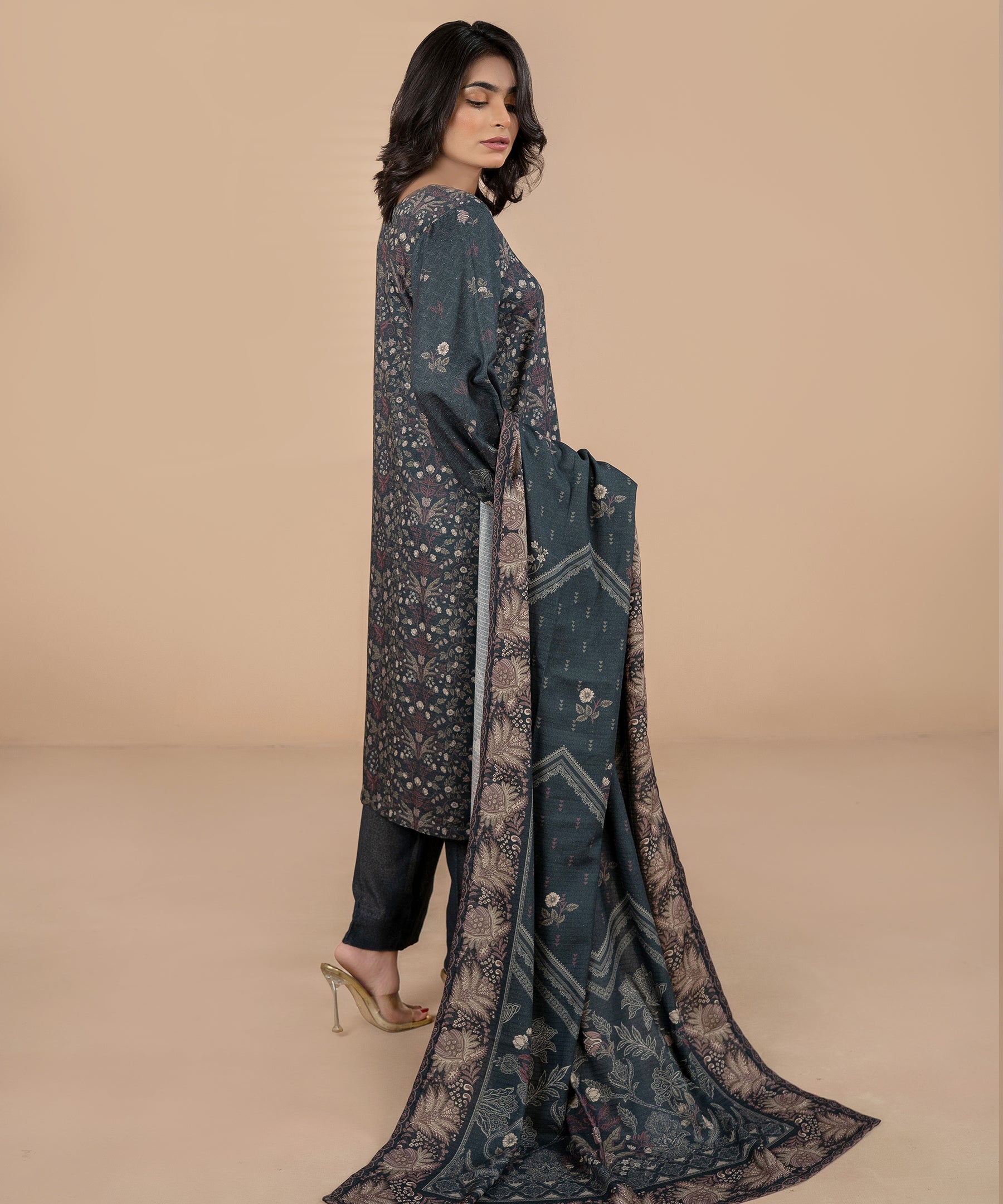 3PC Linen Karandi - 44