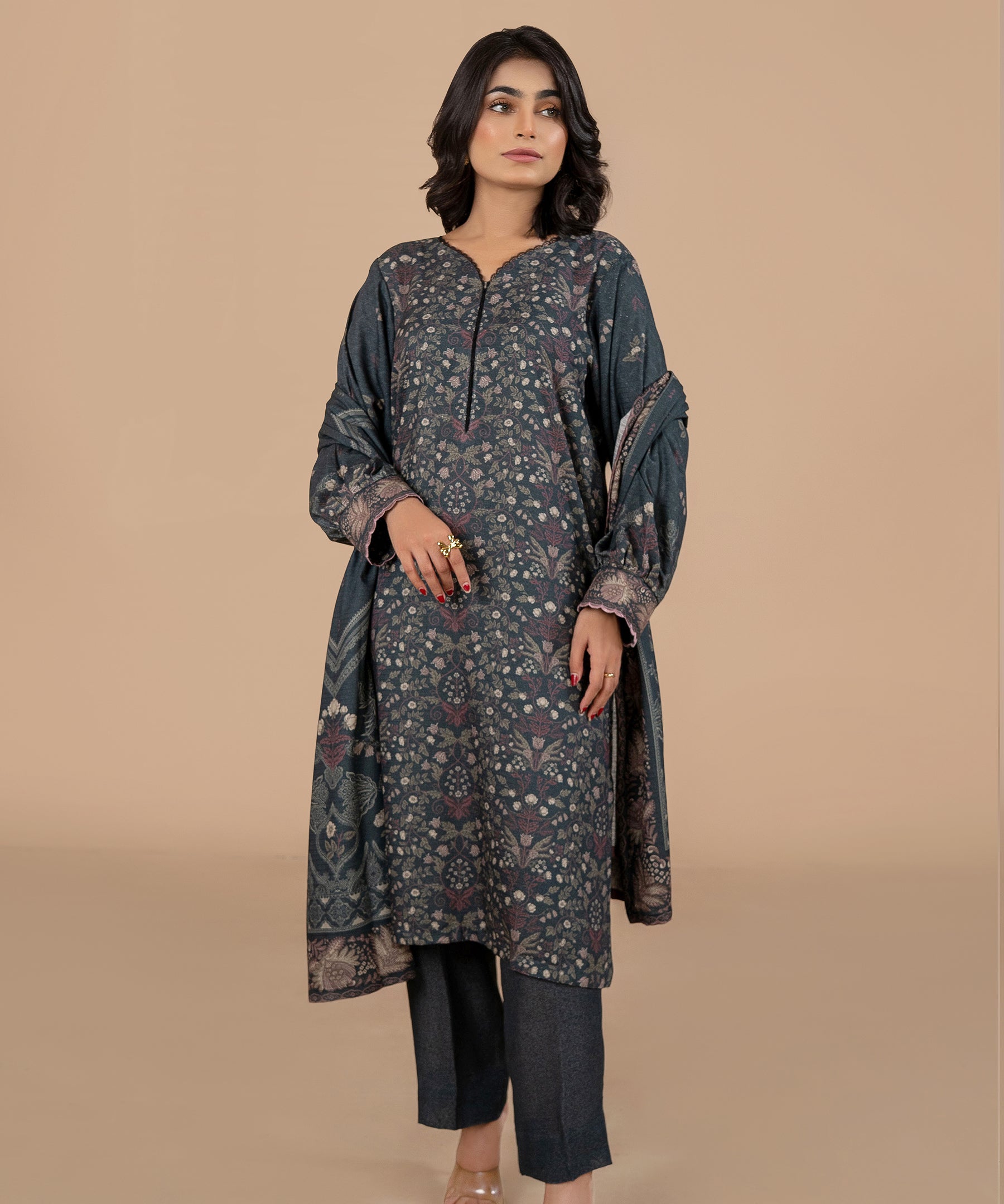 3PC Linen Karandi - 44