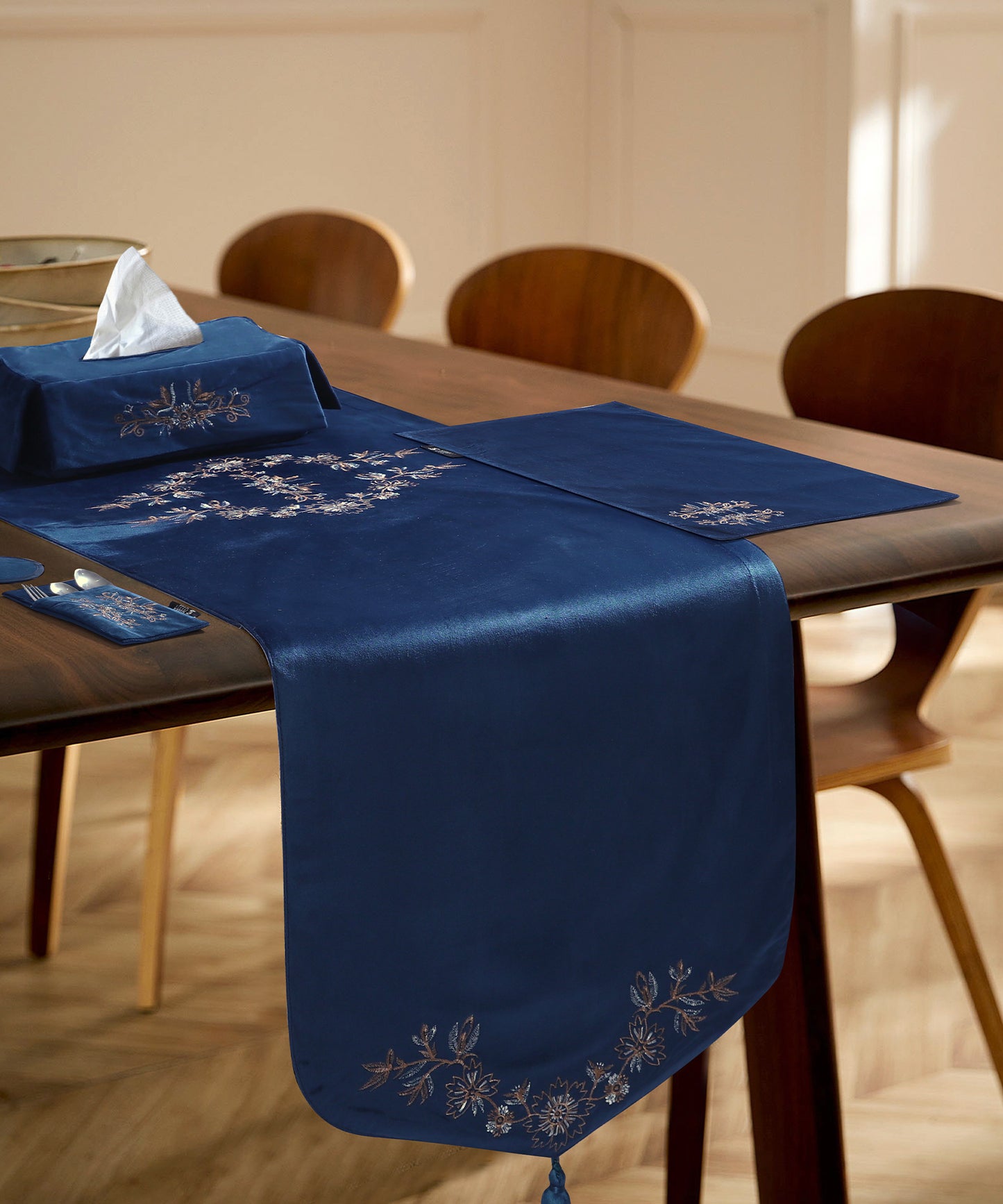 Luxury Kitchen Accessories 8 chair Set - Navy Blue