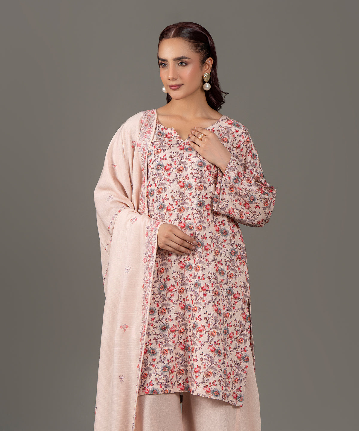 3PC Classic Linen Karandi - 635