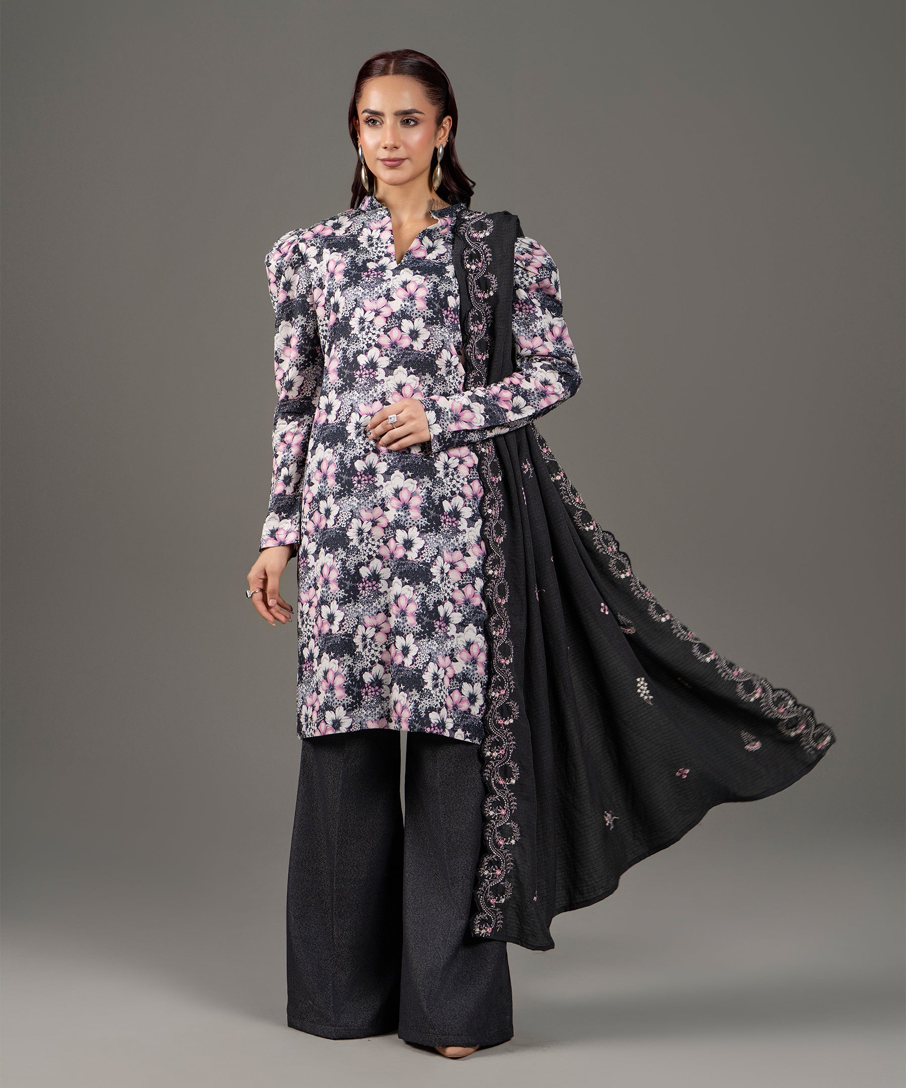 3PC Classic Linen Karandi - 636