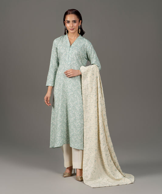 3PC Classic Linen Karandi - 637