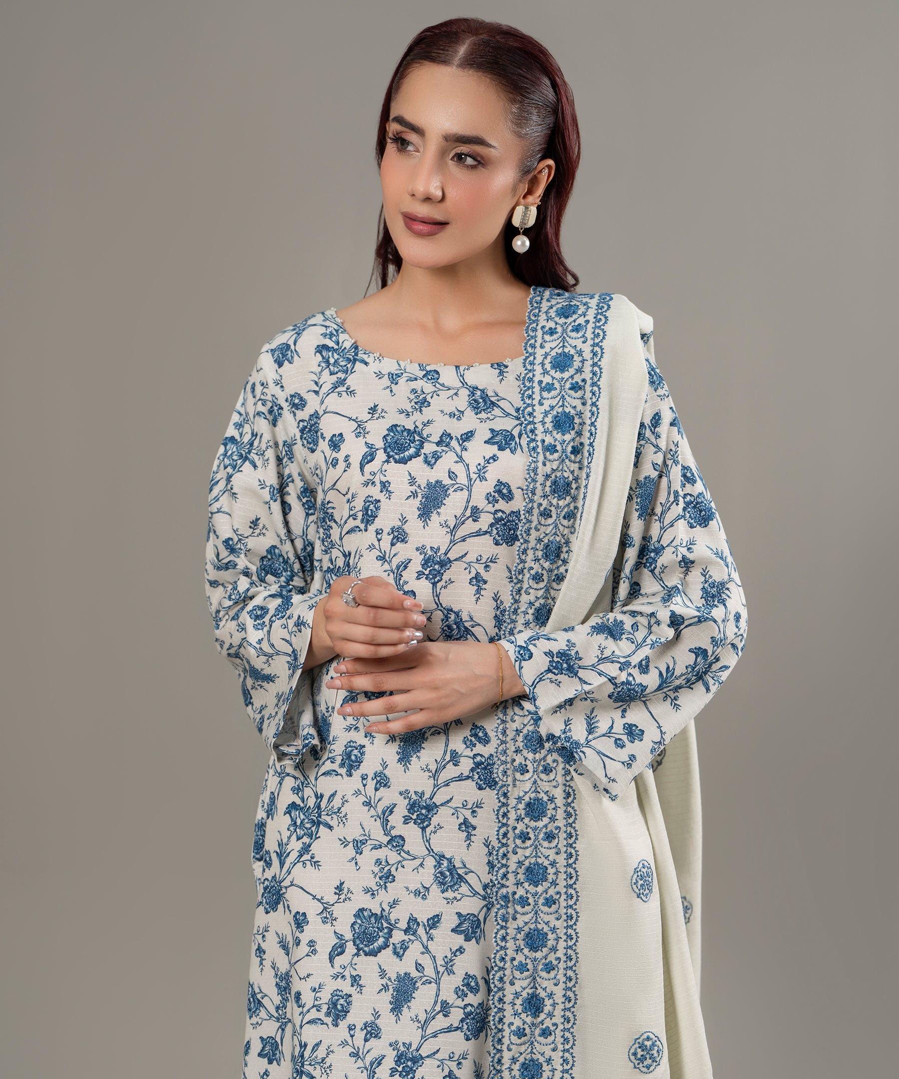3PC Classic Linen Karandi - 638