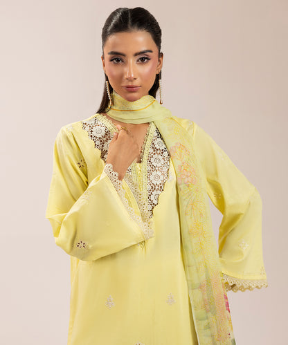 Women Solid Embroidered 3 piece Suit - ARTY69