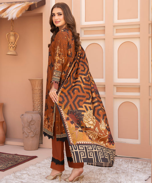 3PC Anarkali Digital Linen 132