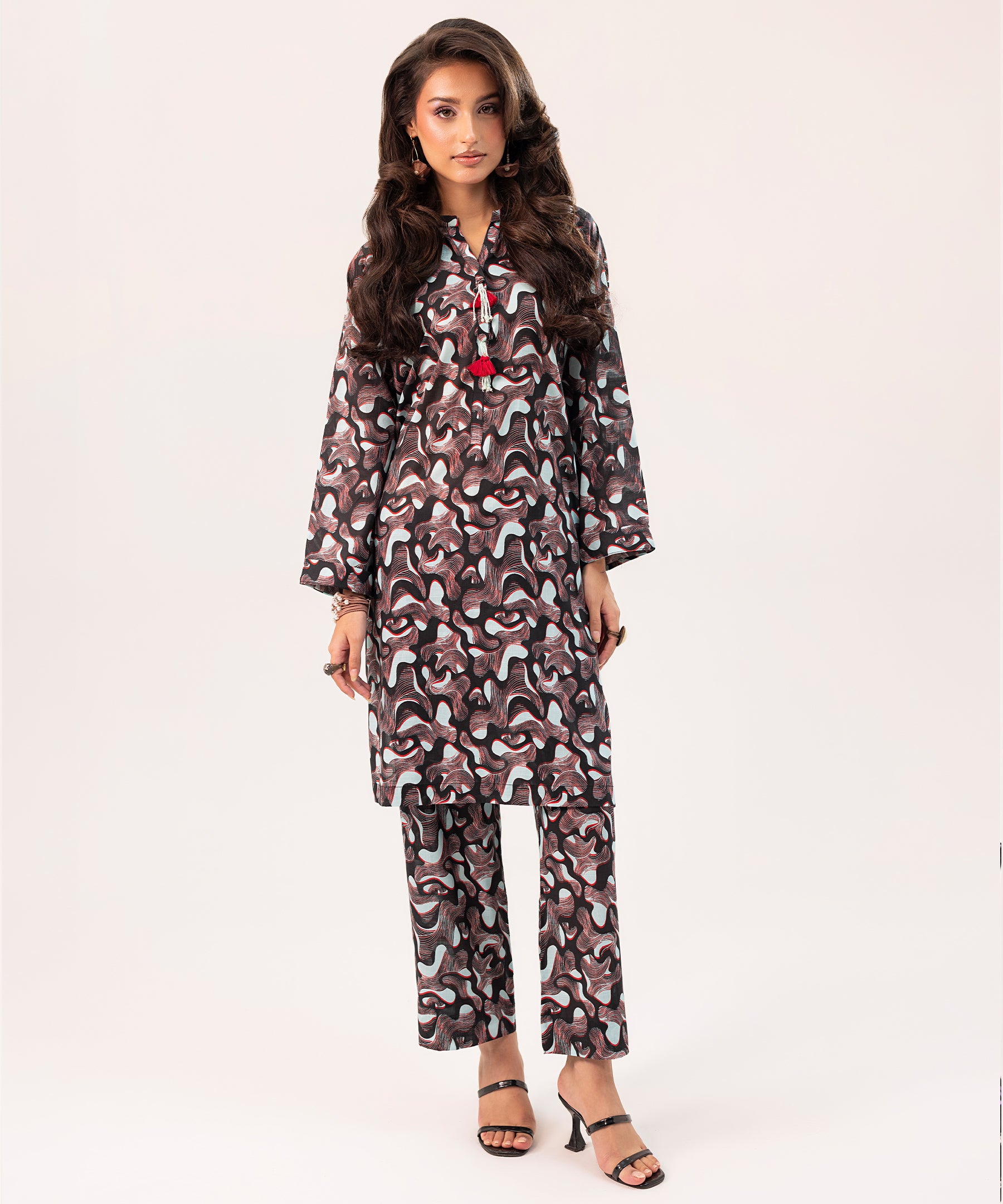 2PC Printed Suit - LDS 1193