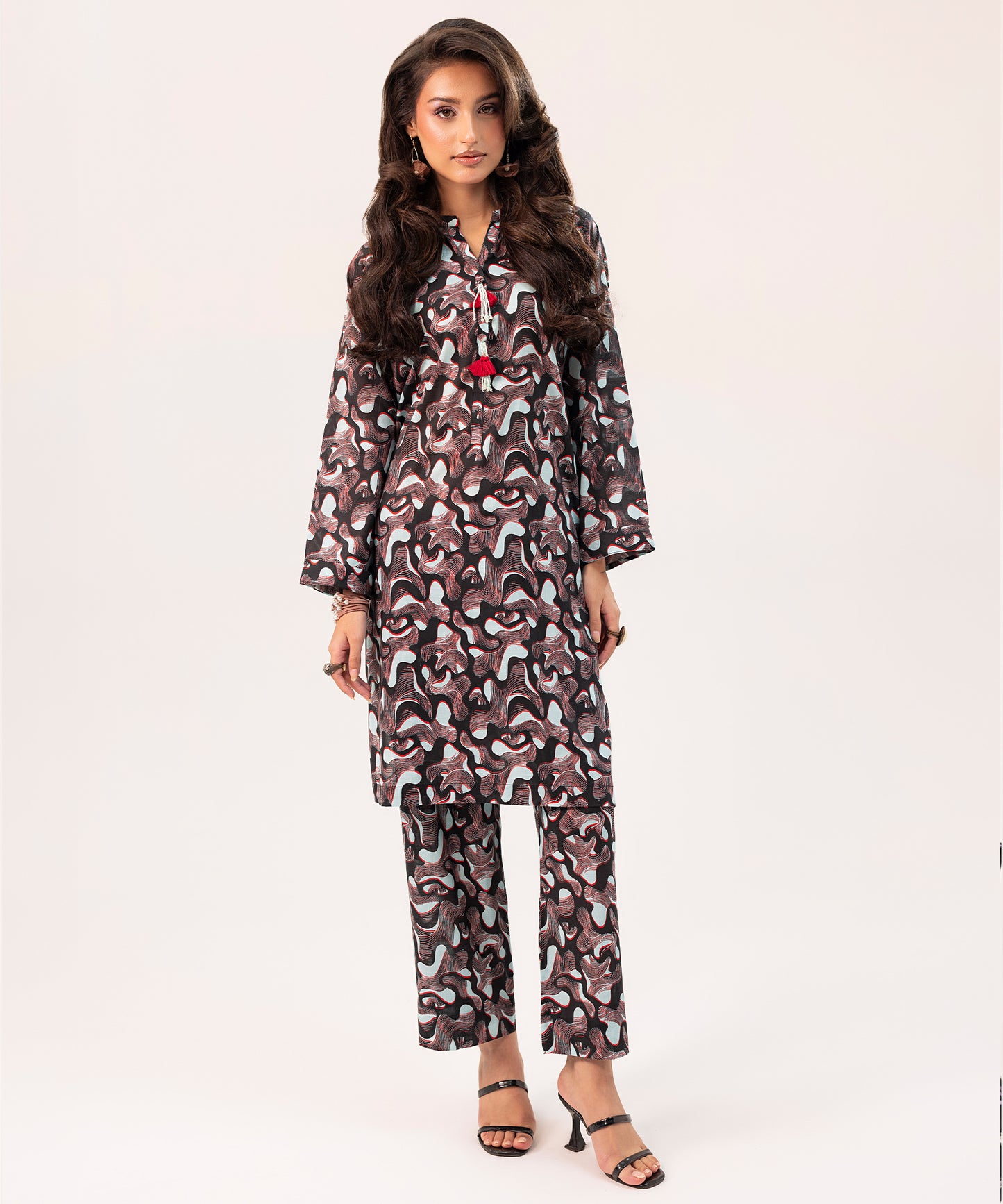 2PC Printed Suit - LDS 1193