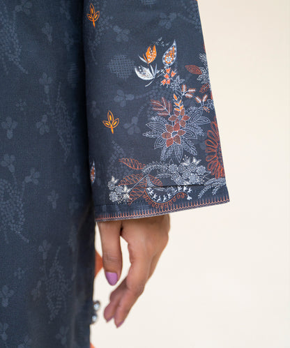 Women Printed Embroidered 3 Piece Suit - CLAC82