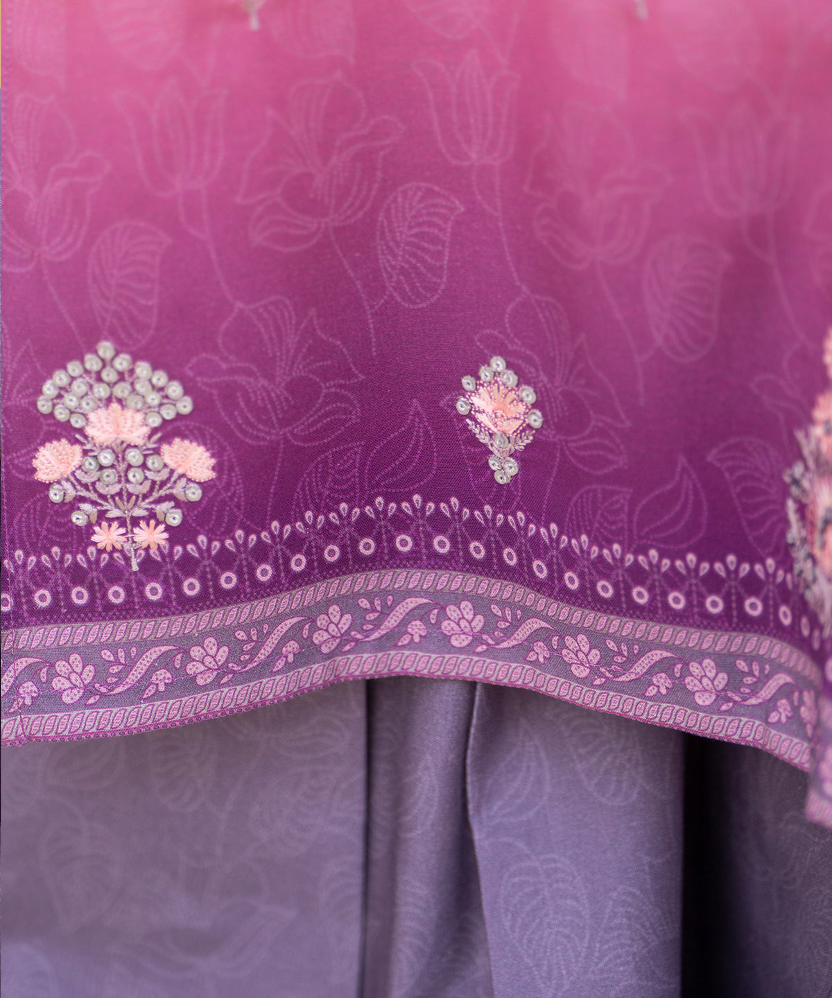 Women Printed Embroidered 3 Piece Suit - CLAC85