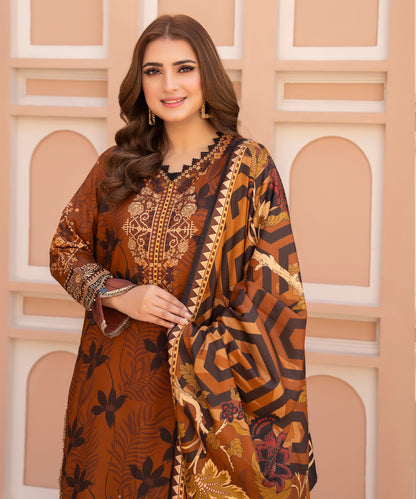 3PC Anarkali Digital Linen 132