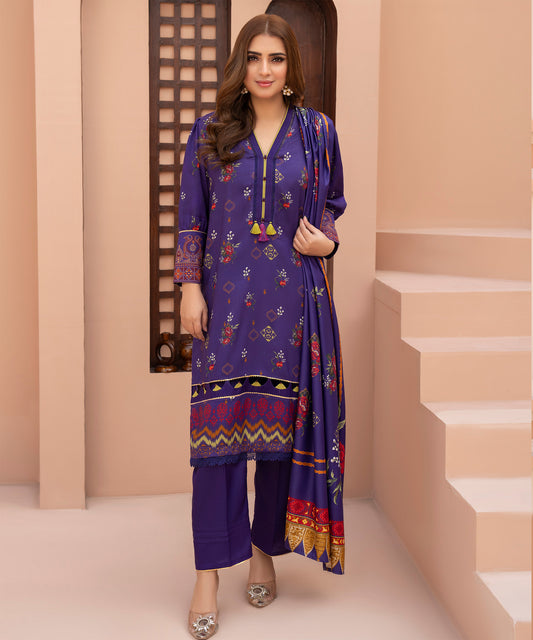 Women Printed 3 Piece Suit  - AND133