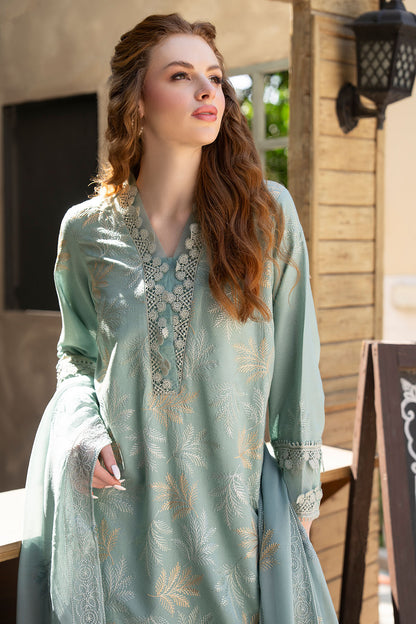 Women Solid Embroidered 3 Piece Suit - ATY002