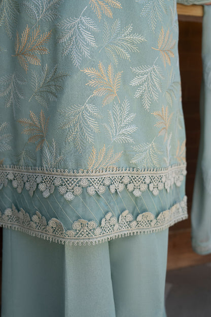 Women Solid Embroidered 3 Piece Suit - ATY002