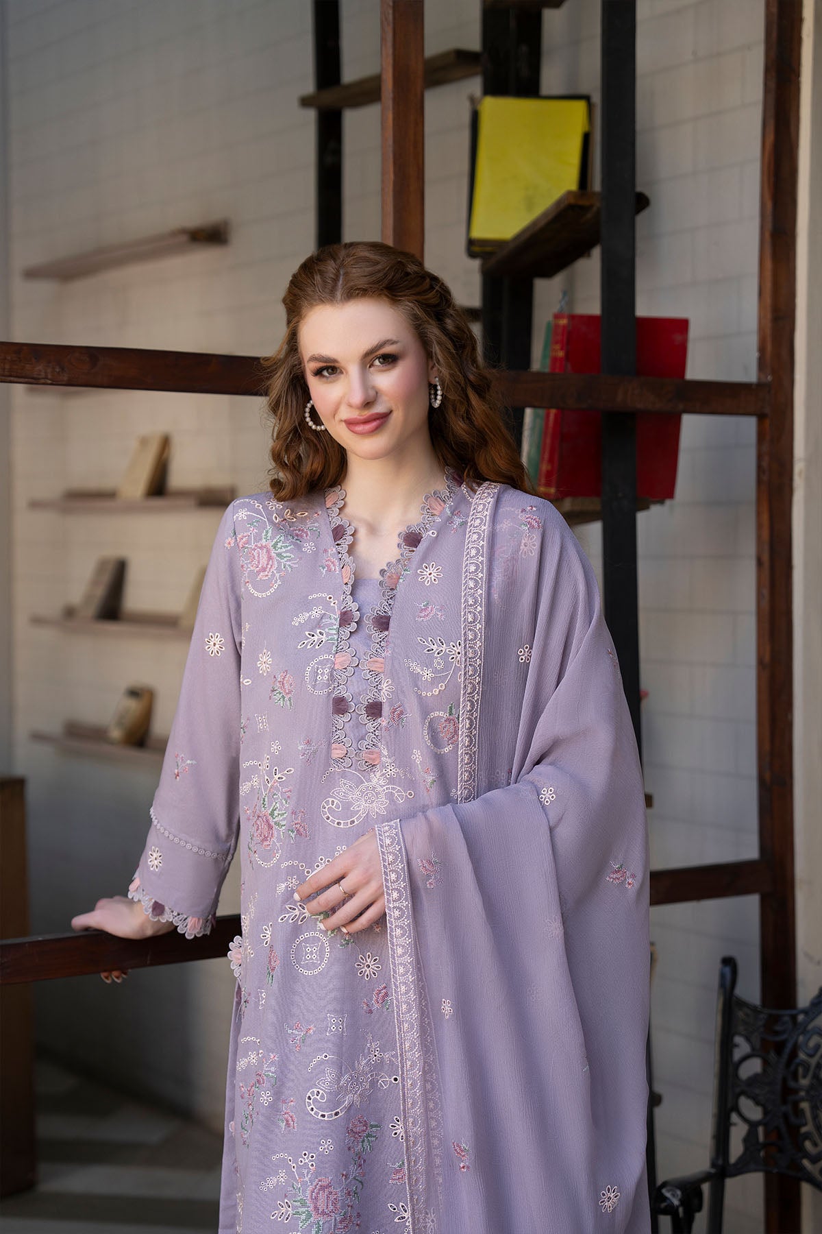 Women Solid Embroidered 3 Piece Suit - ATY005