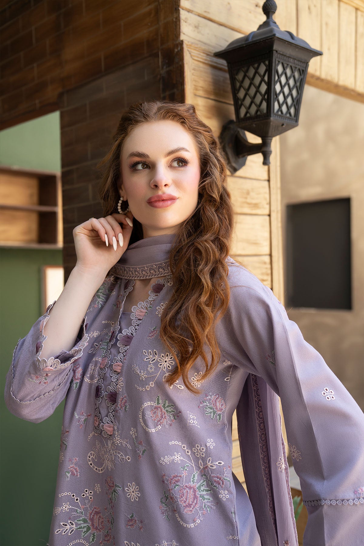 Women Solid Embroidered 3 Piece Suit - ATY005