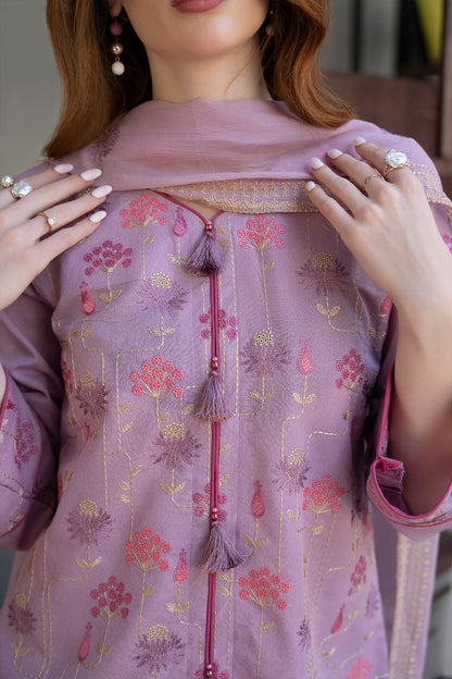 Women Solid Embroidered 3 Piece Suit - ATY006