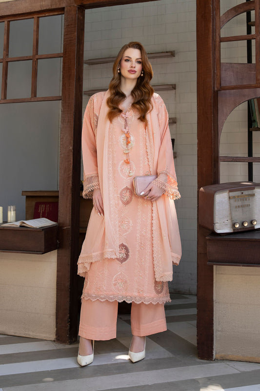 Women Solid Embroidered 3 Piece Suit - ATY008