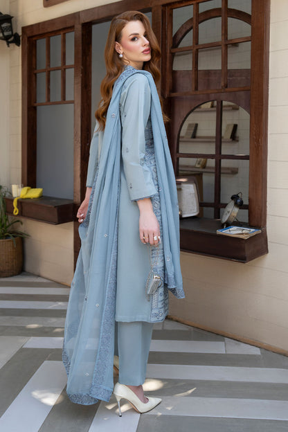 Women Solid Embroidered 3 Piece Suit - ATY010