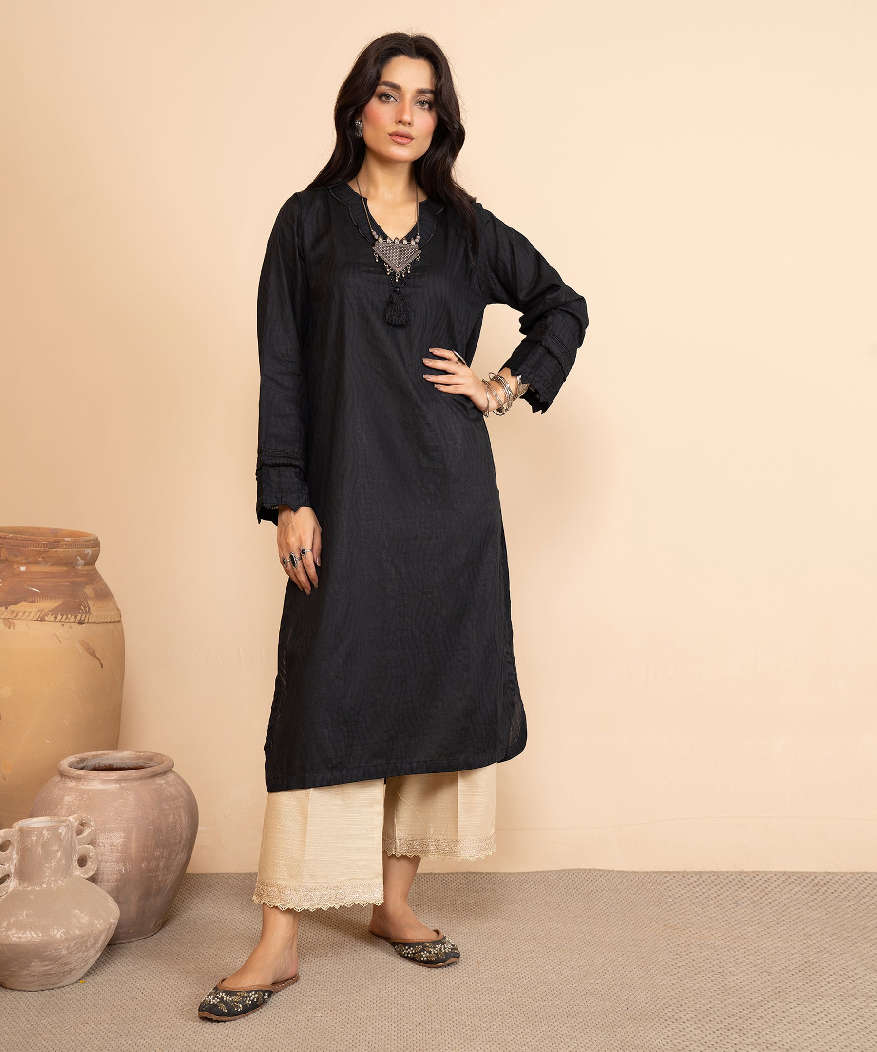 Black Solid Shirt - LDS 912