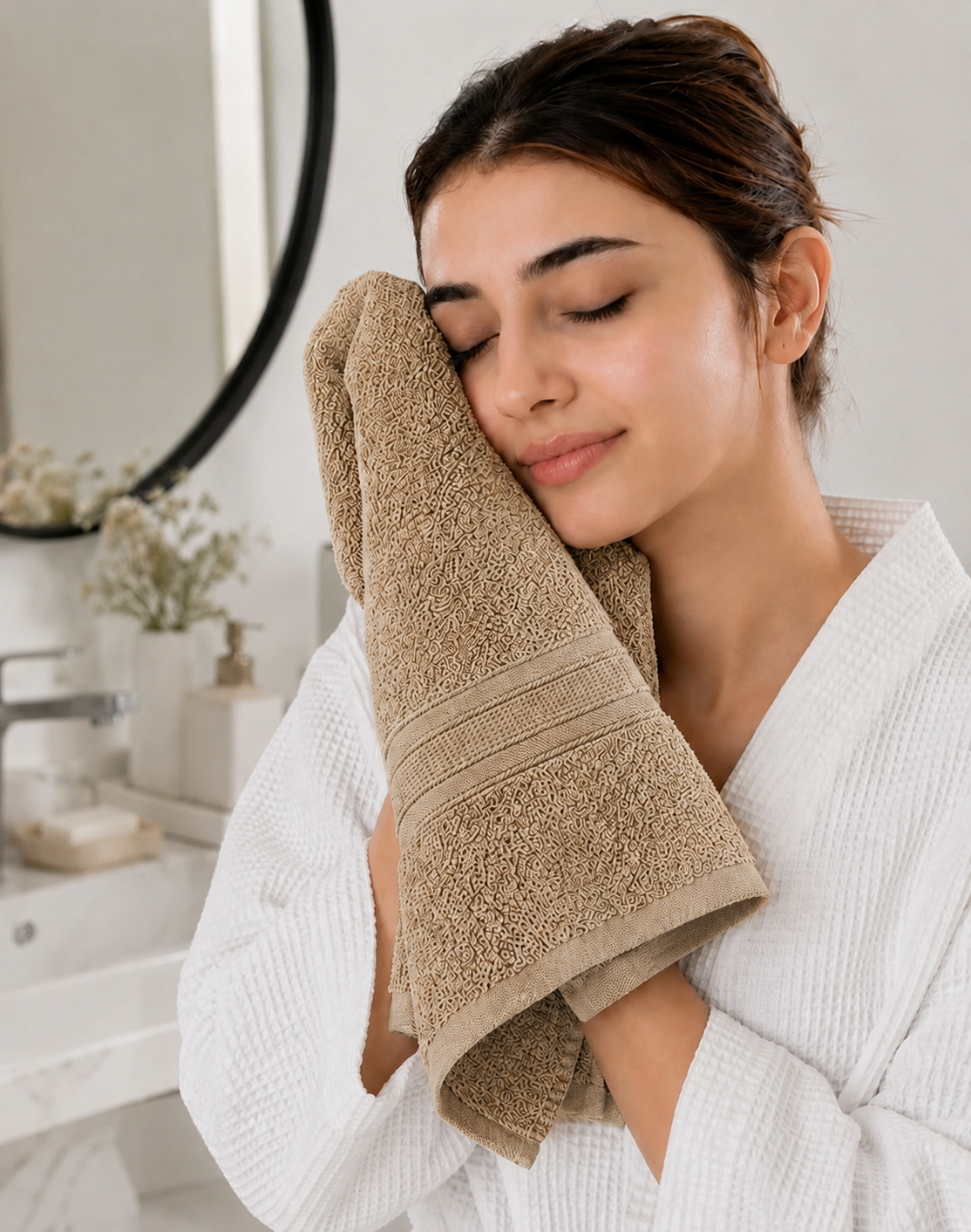 3 Piece Face Towel | Beige