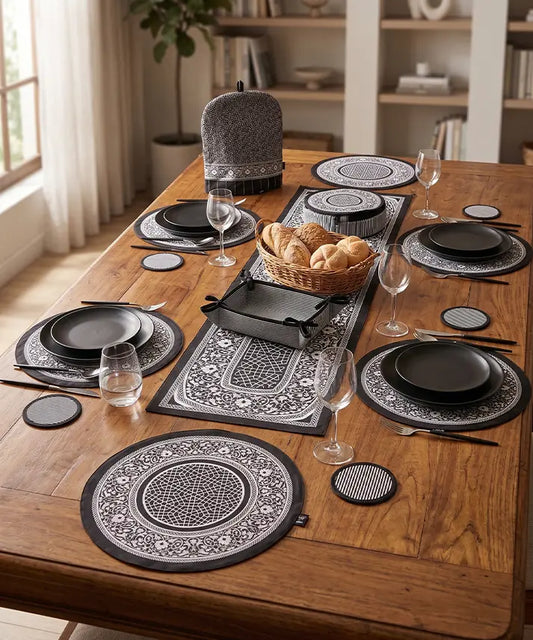Ethnic Kitchen Accessories 6 Chair Set - DTS6S1 - Black