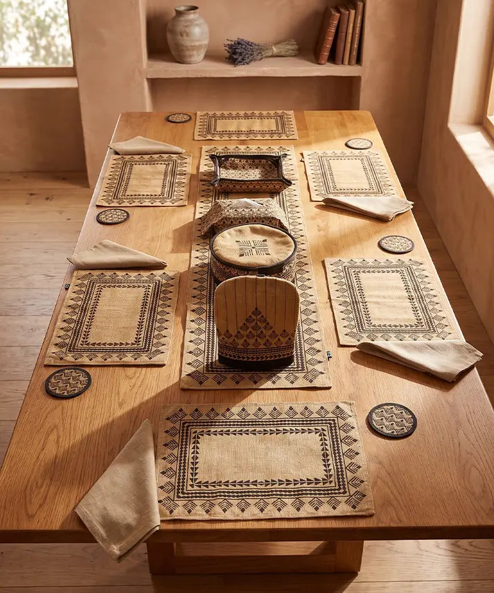 Ethnic Kitchen Accessories 8 Chair Set - DTS8S1 - Brown