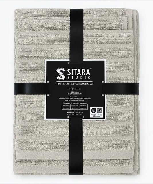 Zig Zag Towel - Grey