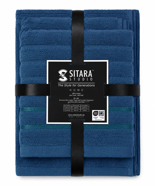 Zig Zag Towel - Blue
