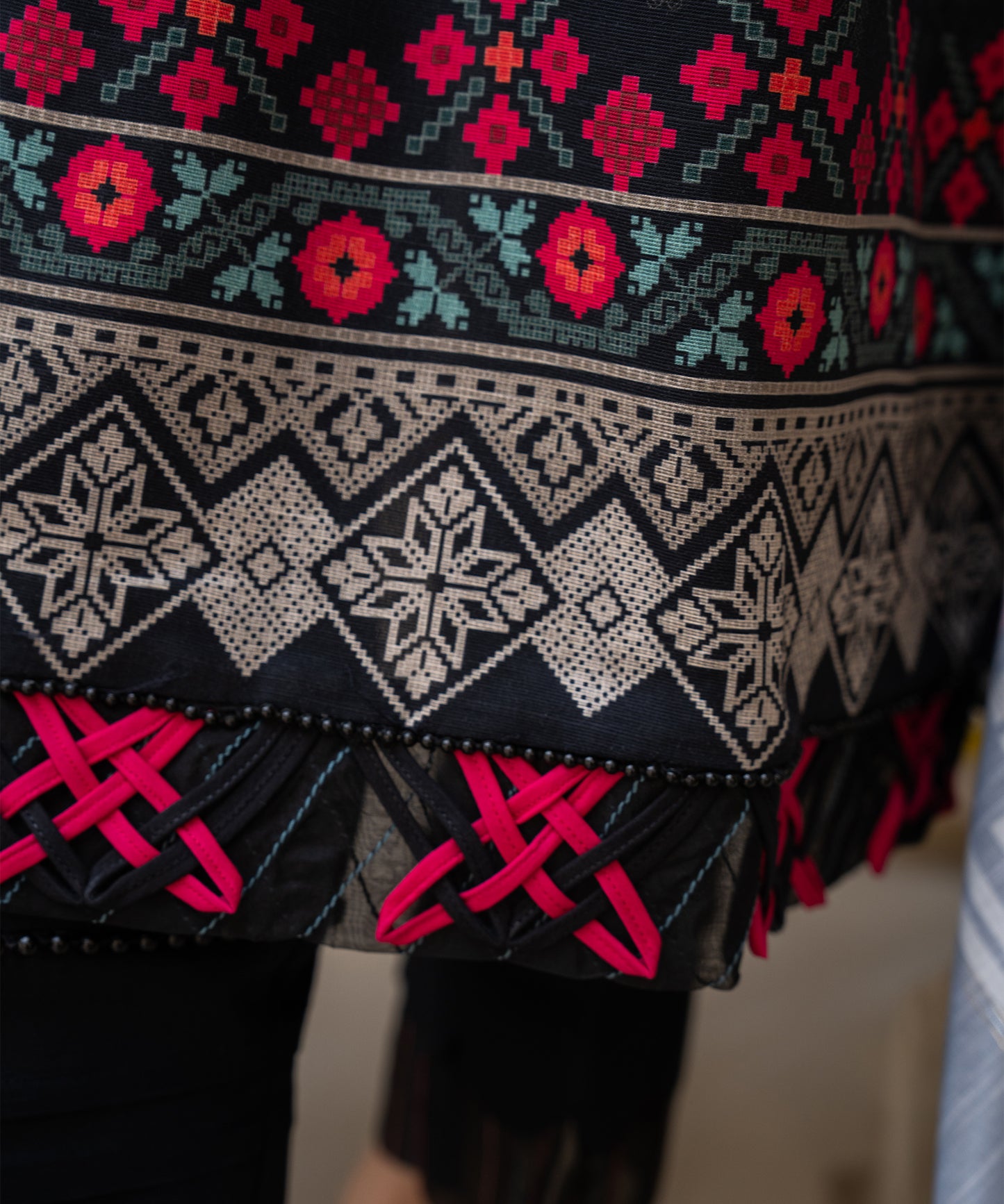 Women Printed Embroidered 3 Piece Suit - CLAC45