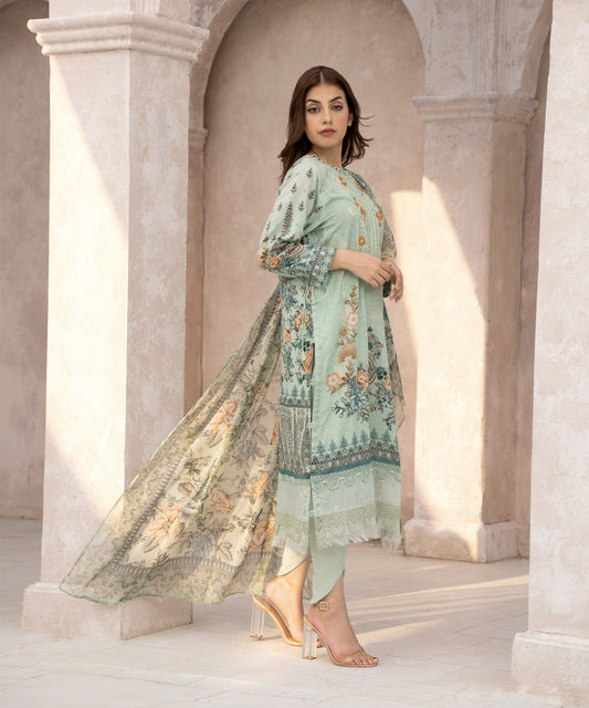 Women Printed Embroidered 2 Piece Suit - CLC557