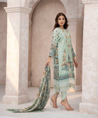 Women Printed Embroidered 2 Piece Suit - CLC557