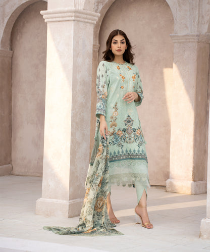 Women Printed Embroidered 2 Piece Suit - CLC557