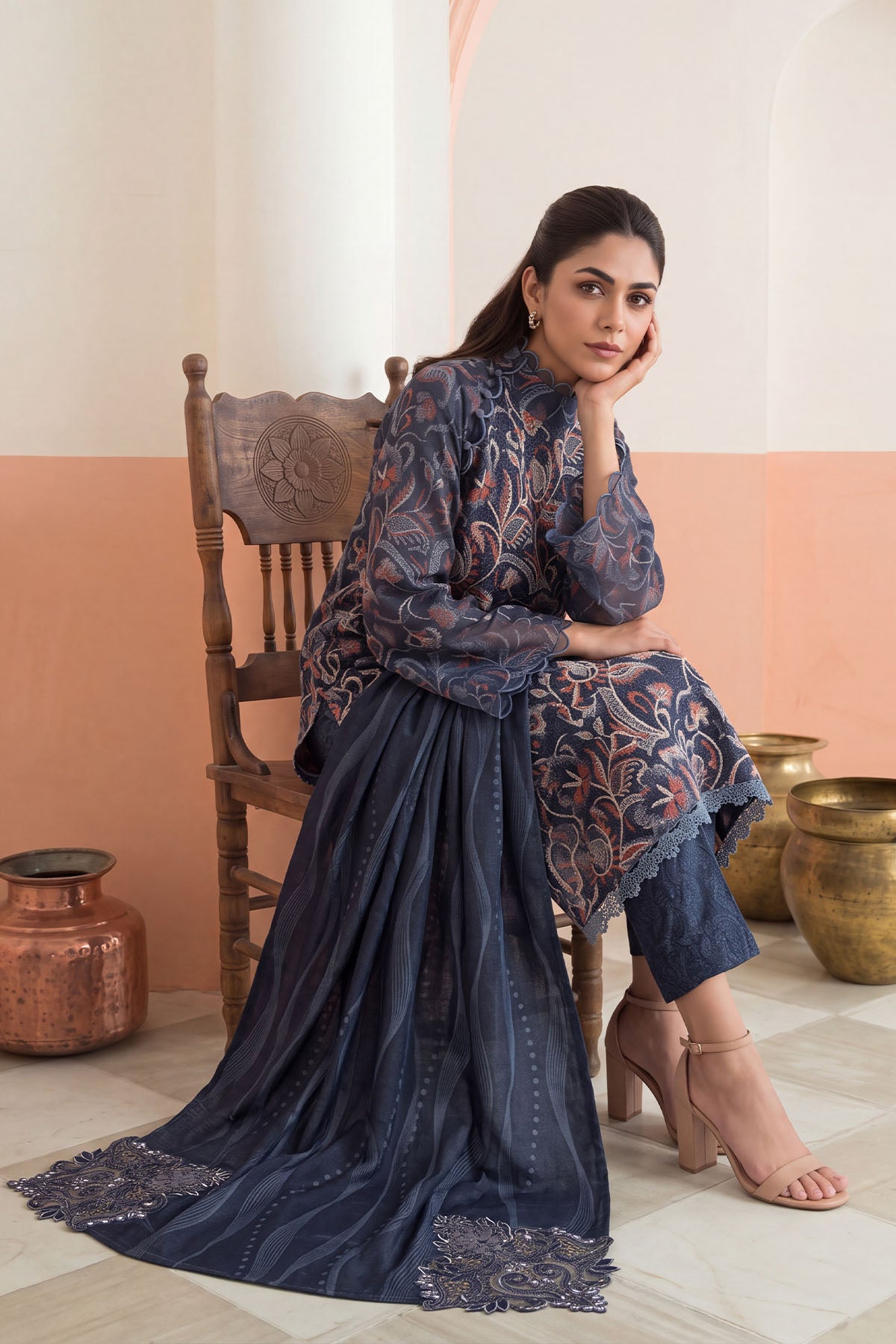 Women Embroidered 3 Piece Suit - CLC662