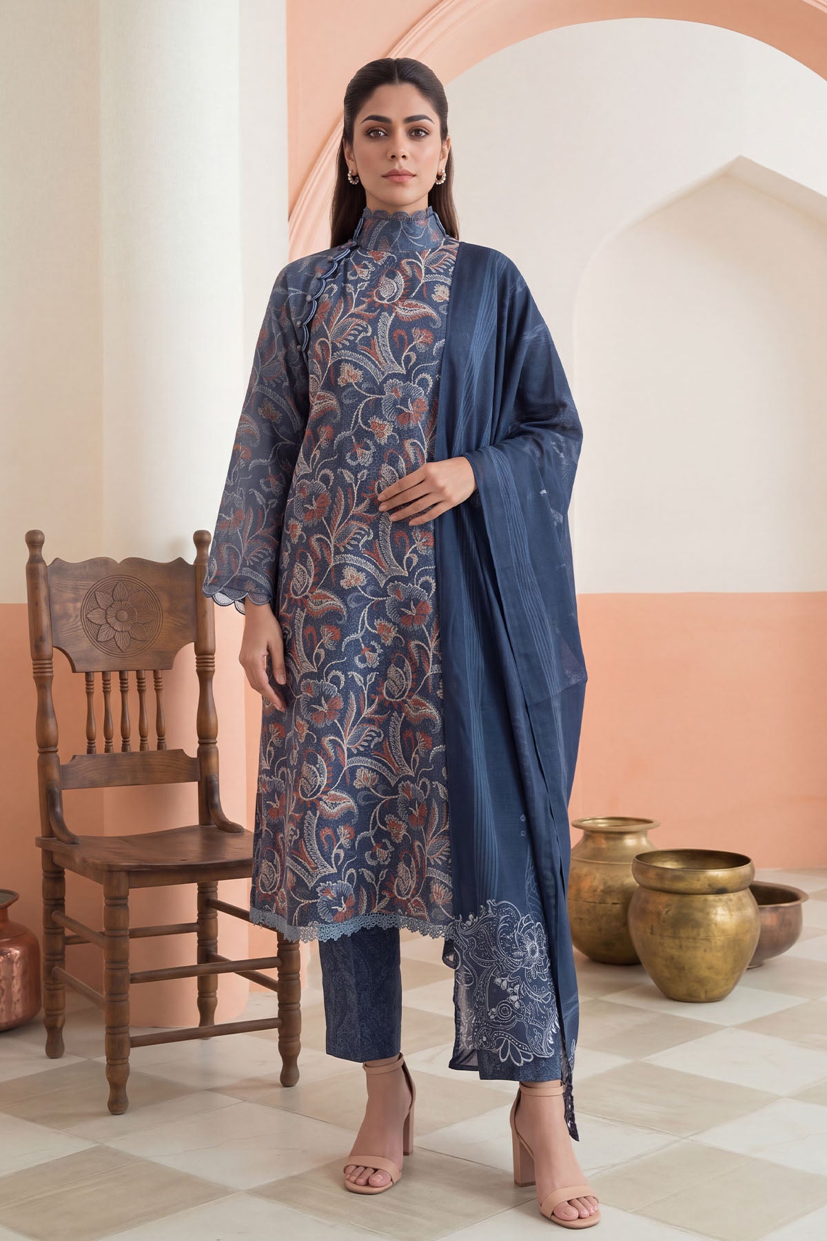 Women Embroidered 3 Piece Suit - CLC662