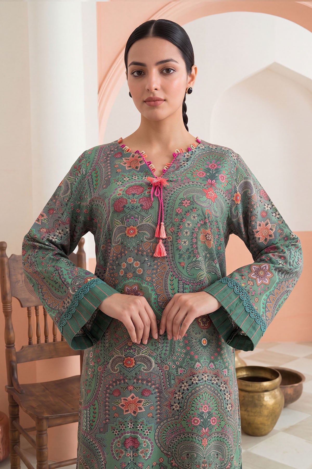 Women Embroidered 3 Piece Suit - CLC663