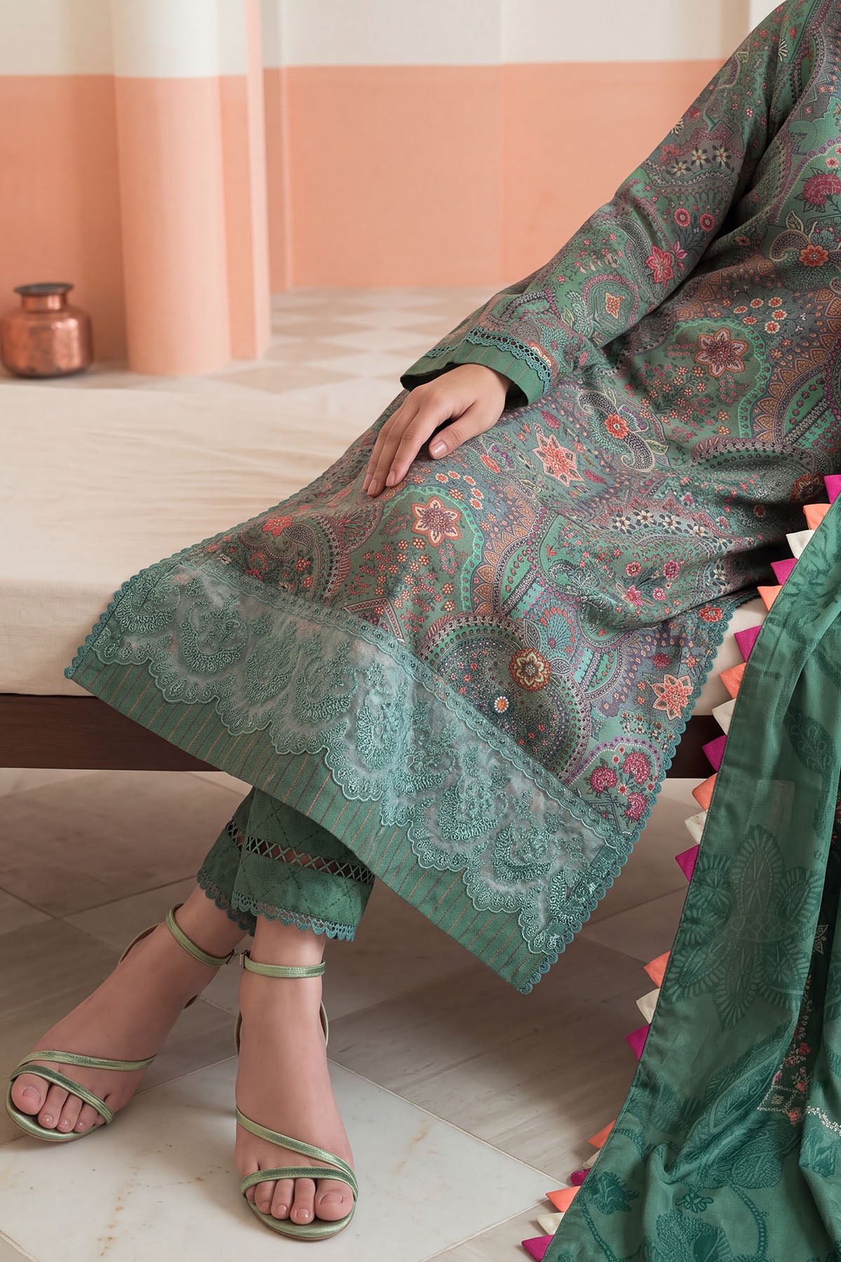 Women Embroidered 3 Piece Suit - CLC663