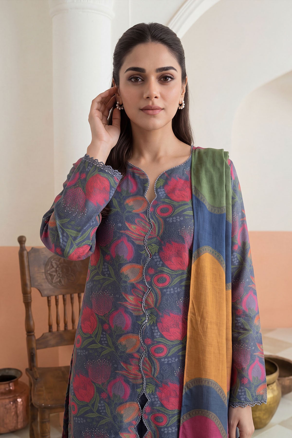 Women Embroidered 3 Piece Suit - CLC665