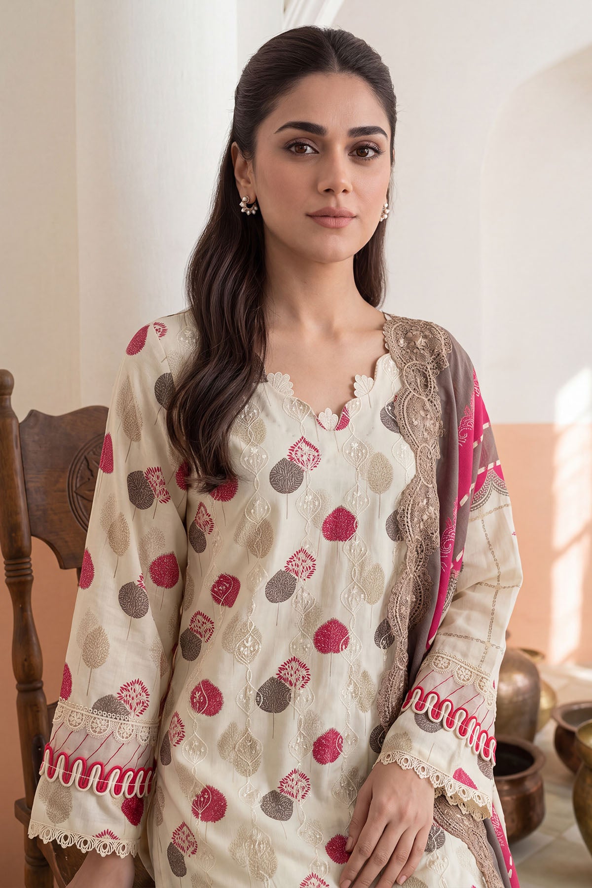 Women Embroidered 3 Piece Suit - CLC666