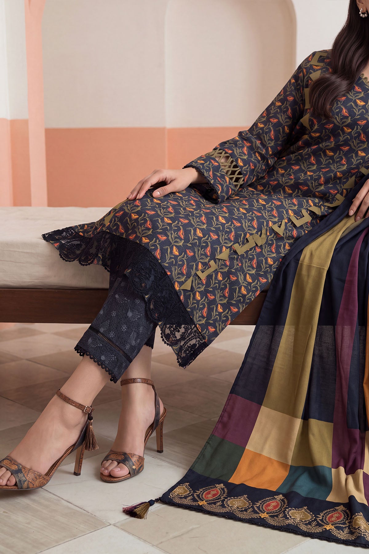 Women Embroidered 3 Piece Suit - CLC668