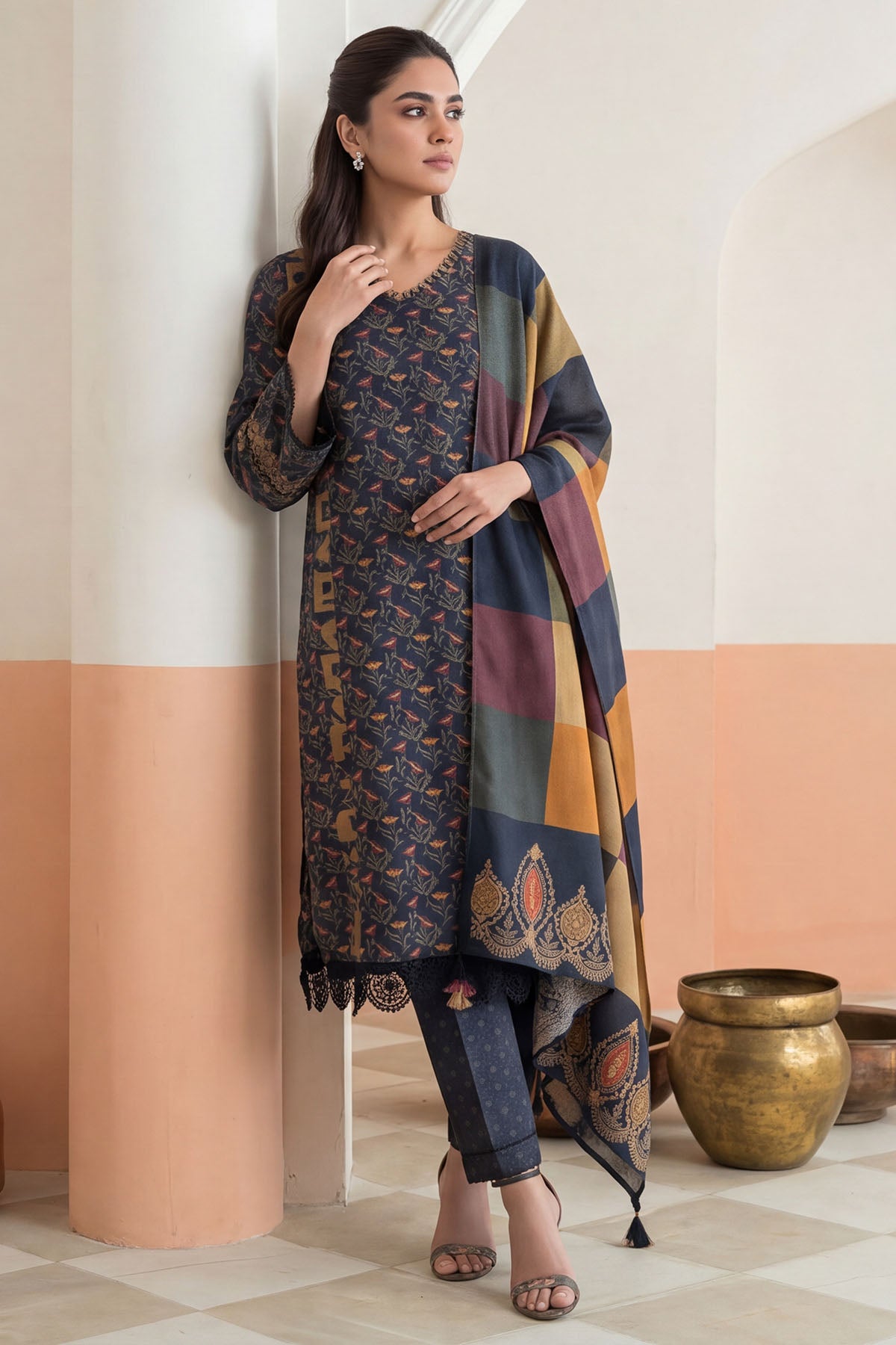 Women Embroidered 3 Piece Suit - CLC668