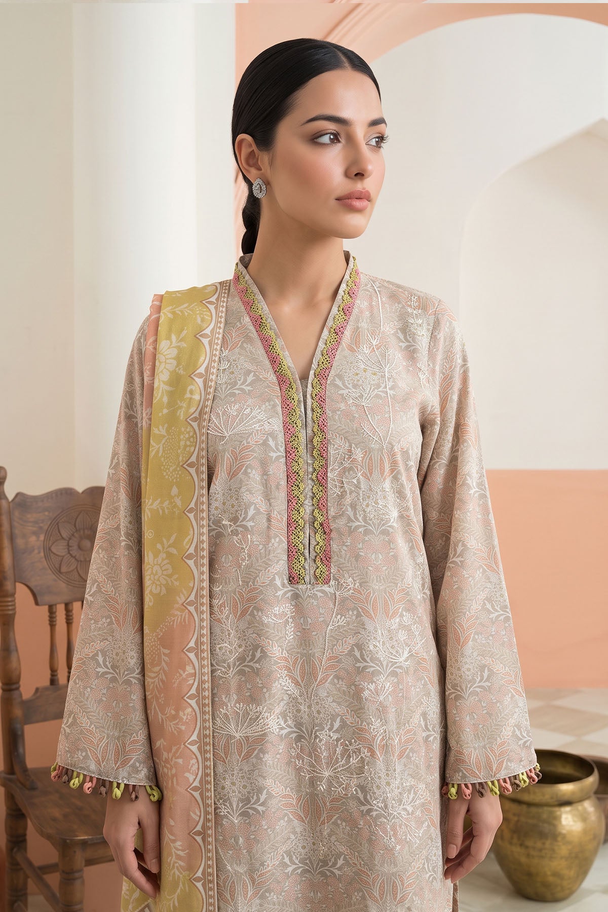 Women Embroidered 3 Piece Suit - CLC670